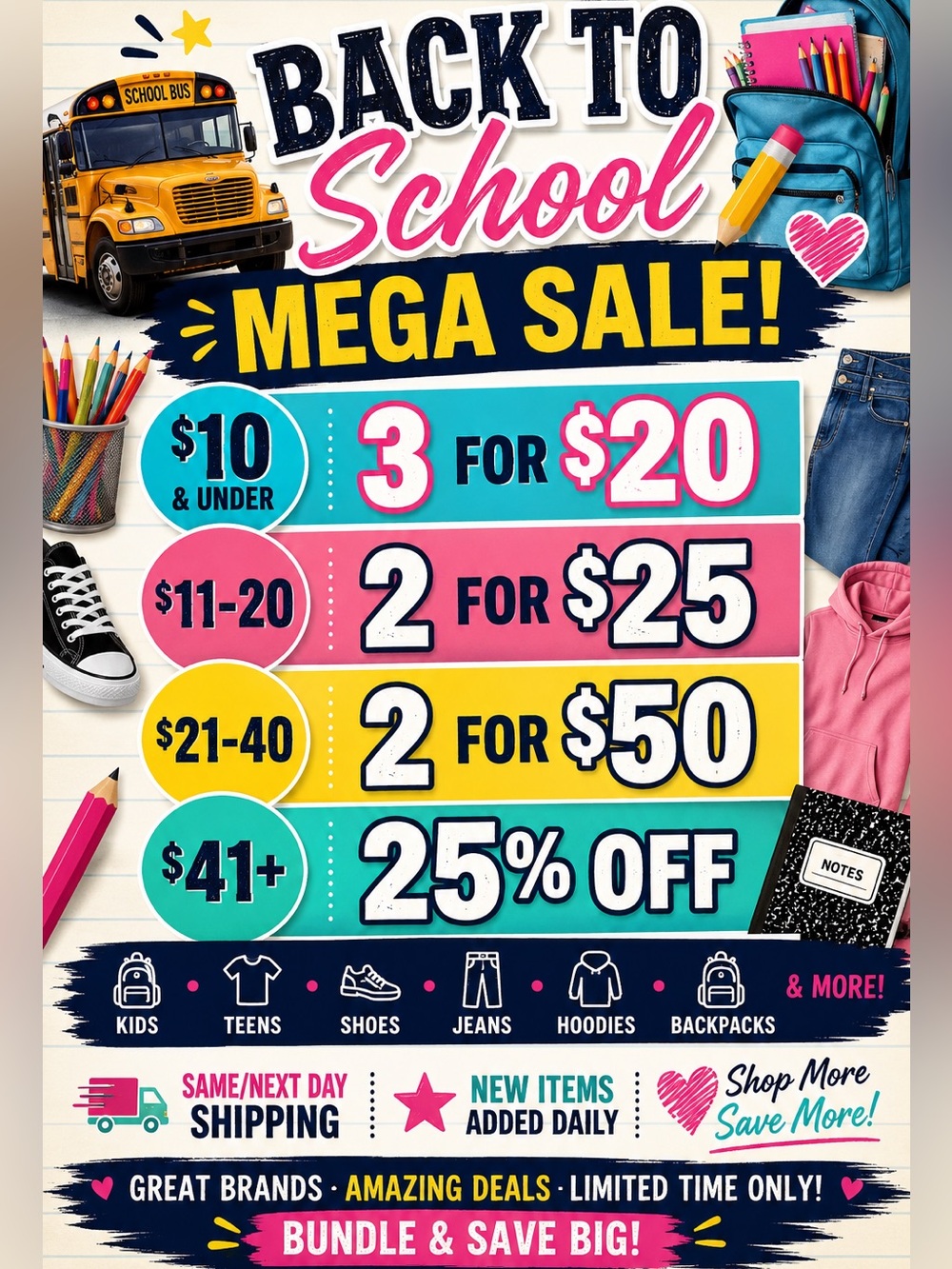 Back to School Mega Sale